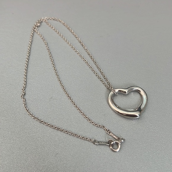 TIFFANY&CO Elsa Peretti Open Heart Pendant, 925, 22MM - Pre-Owned Condition